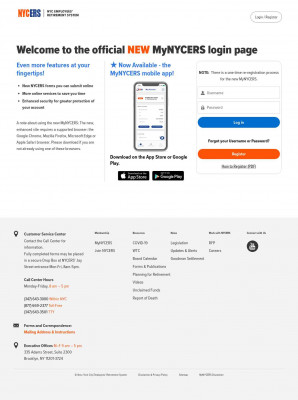 MyNYCERS Login MyNYCERS Login
