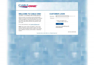 Cable ONE! Cable ONE!