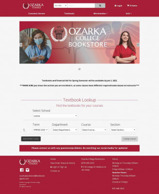 Ozarka College Bookstore Ozarka College Bookstore