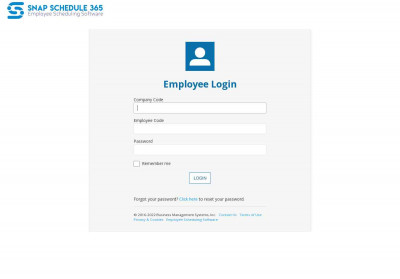 Snap Schedule 365 - Employee Login Snap Schedule 365 - Employee Login