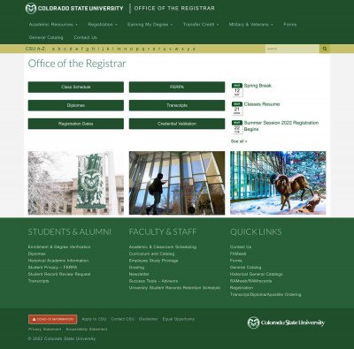 Transcripts | Office of the Registrar | Colorado State University Transcripts | Office of the Registrar | Colorado State University