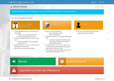 SSO - Halaman Utama SSO - Halaman Utama