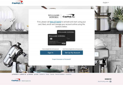 Williams Sonoma Capital One Credit Card Williams Sonoma Capital One Credit Card