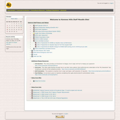Staff Moodle Site Staff Moodle Site