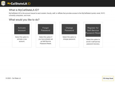 MyCalStateLA ID: Home Page MyCalStateLA ID: Home Page