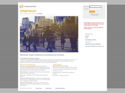 User Log In - Thomson Reuters User Log In - Thomson Reuters