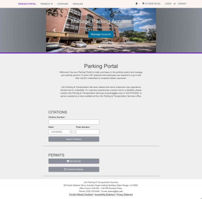 Parking Portal: Louisiana State University Parking Portal: Louisiana State University
