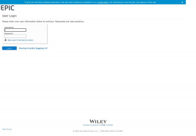 EPIC Login - wiley-epic.com EPIC Login - wiley-epic.com