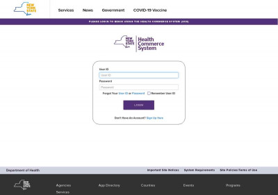 Log on to the Health Commerce System Log on to the Health Commerce System