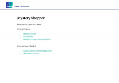 Mystery Shopper Mystery Shopper