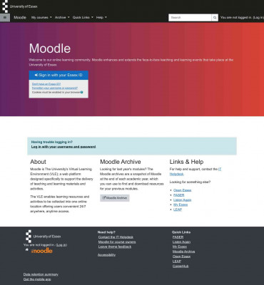 Moodle - University of Essex Moodle - University of Essex