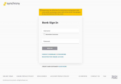 Synchrony Bank: Log In To Your Account Synchrony Bank: Log In To Your Account