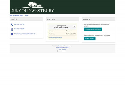 Library Hours - LibCal - SUNY Old Westbury Library Library Hours - LibCal - SUNY Old Westbury Library