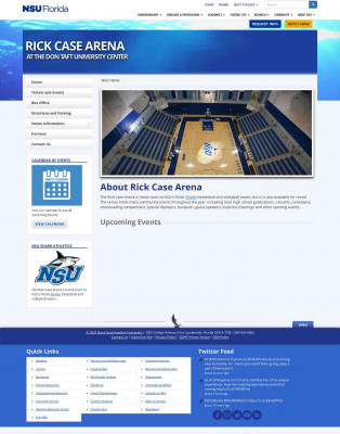 Rick Case Arena at the Don Taft University Center | Nova ... Rick Case Arena at the Don Taft University Center | Nova ...