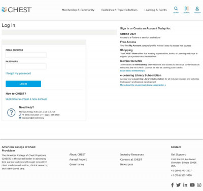 American College of Chest Physicians: Login American College of Chest Physicians: Login