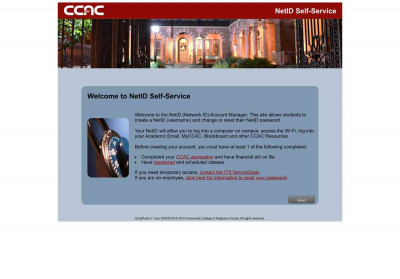 Welcome to the Forgot Your Student ID Wizard - CCAC NetID Welcome to the Forgot Your Student ID Wizard - CCAC NetID