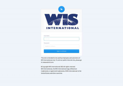 WIS Intranet: Login WIS Intranet: Login