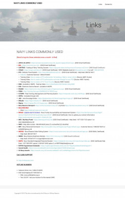 Navy Links commonly used Navy Links commonly used