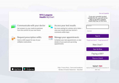 NYU Langone Health MyChart - Login Page NYU Langone Health MyChart - Login Page
