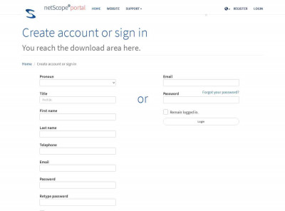 Login - netScope ® portal Login - netScope ® portal