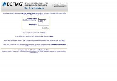ECFMG On-line Services ECFMG On-line Services
