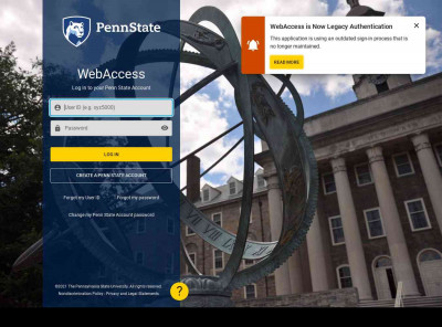 Penn State WebAccess Secure Login Penn State WebAccess Secure Login