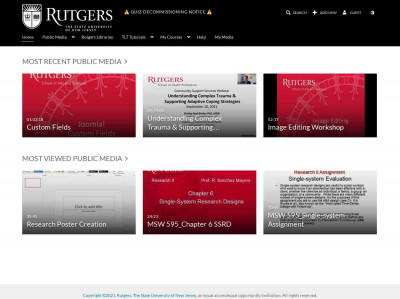 Rutgers University Media Space Rutgers University Media Space