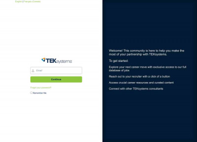 TEKsystems Login Page TEKsystems Login Page