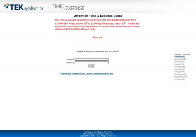 Login - TEKsystems Login - TEKsystems