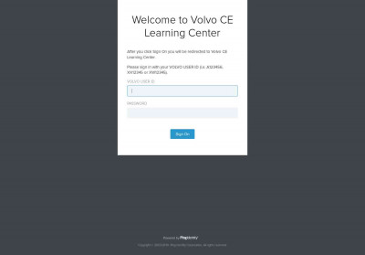 Log in - Welcome to Volvo CE Learning Center Log in - Welcome to Volvo CE Learning Center