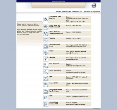 Volvo User ID Look-Up Tool Volvo User ID Look-Up Tool