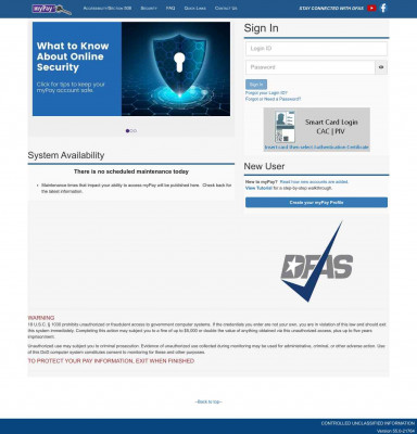 myPay Web Site - Defense Finance and Accounting Service
