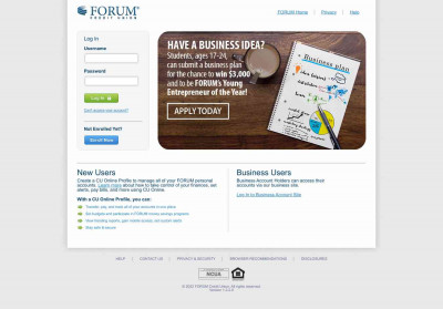 FORUM Credit Union - Log In FORUM Credit Union - Log In
