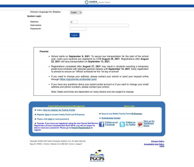 SchoolMAX Family Portal - PGCPS - Prince George's County ... SchoolMAX Family Portal - PGCPS - Prince George's County ...