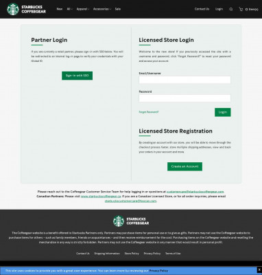 Starbucks Coffeegear: Login Starbucks Coffeegear: Login