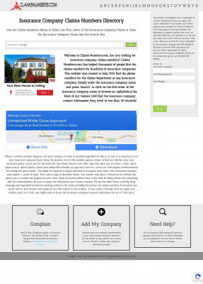 Insurance Company Claims Phone Number Directory-PGAC Insurance Company Claims Phone Number Directory-PGAC
