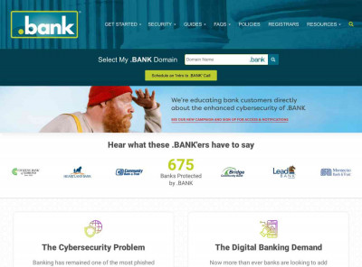 Cybersecurity Pioneer - Select and Use .BANK Domains Cybersecurity Pioneer - Select and Use .BANK Domains