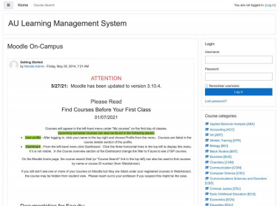 AU Learning Management System AU Learning Management System