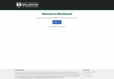 Blackboard - Victoria University of Wellington Blackboard - Victoria University of Wellington