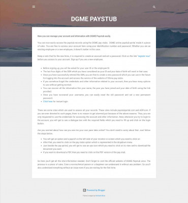 DGME PAYSTUB DGME PAYSTUB