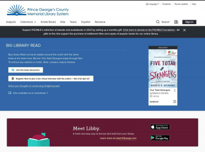 OverDrive: Prince George's County Memorial Library System OverDrive: Prince George's County Memorial Library System