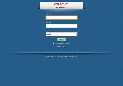 Oracle PeopleSoft Sign-in Oracle PeopleSoft Sign-in