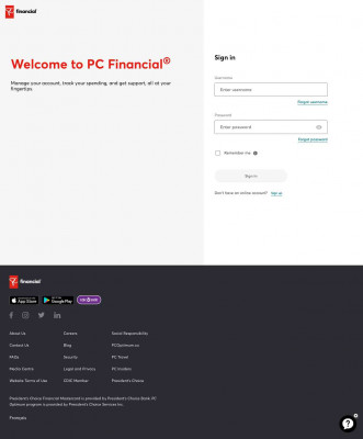 PC Financial: Login PC Financial: Login