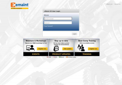 eMaint X3 User Login eMaint X3 User Login