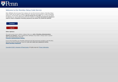 PennKey Setup Code Service - University of Pennsylvania PennKey Setup Code Service - University of Pennsylvania