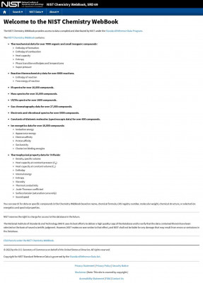 Welcome to the NIST WebBook Welcome to the NIST WebBook