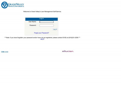 Grand Valley's Loan Management Self-Service. Grand Valley's Loan Management Self-Service.