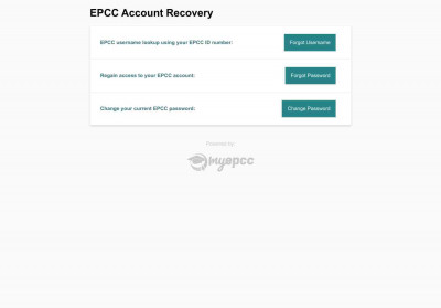 EPCC Account Recovery EPCC Account Recovery