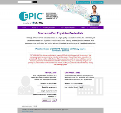 Electronic Portfolio of International Credentials: EPIC Electronic Portfolio of International Credentials: EPIC