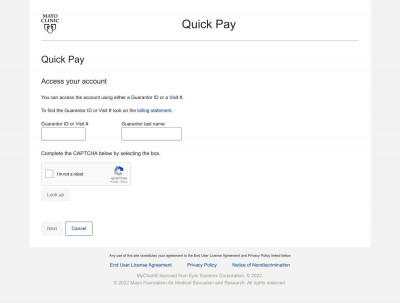 Mayo Clinic – Quick Pay Mayo Clinic – Quick Pay